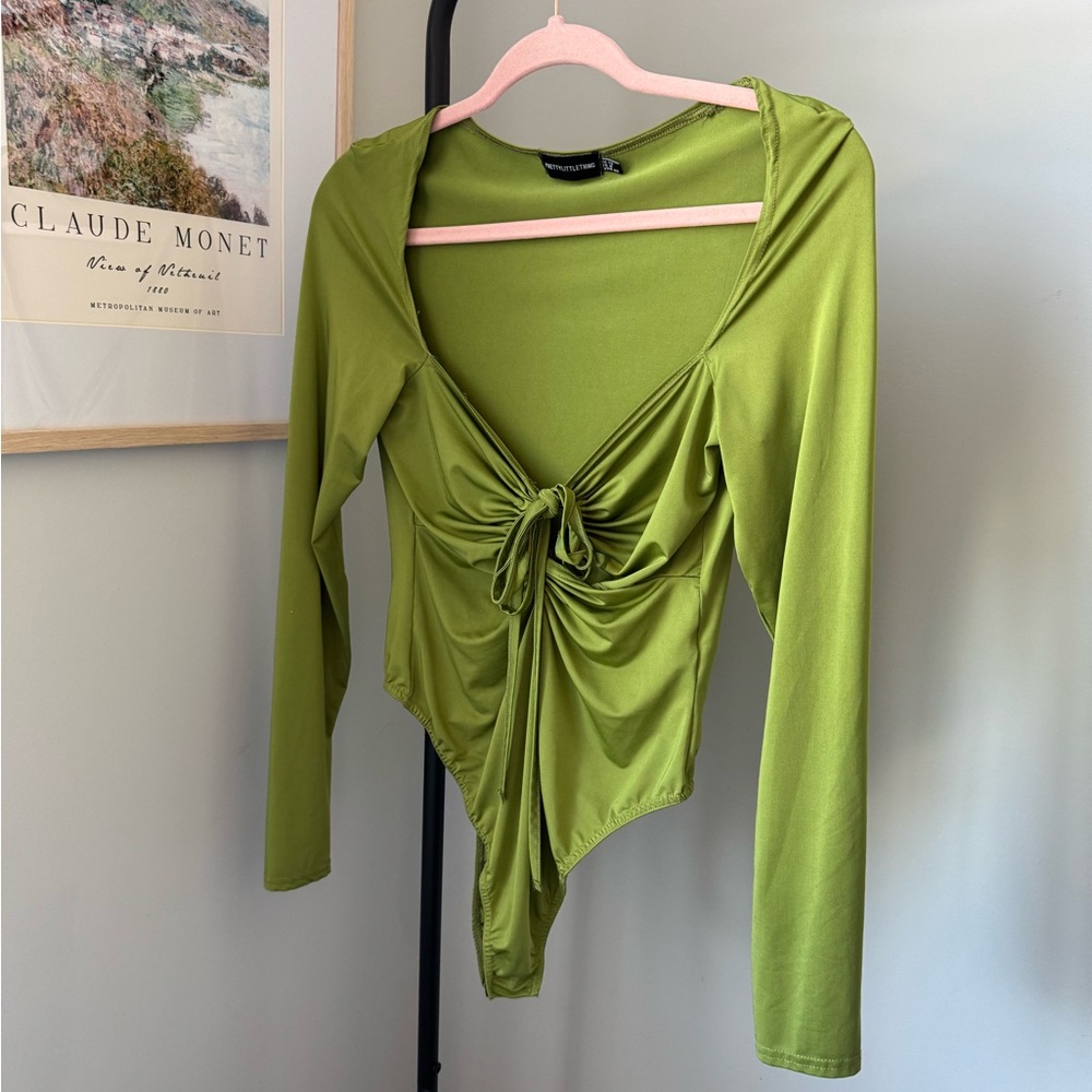 💚 Pretty Little Thing Fall 2025 Long Sleeve Bodysuit - Adjustable front